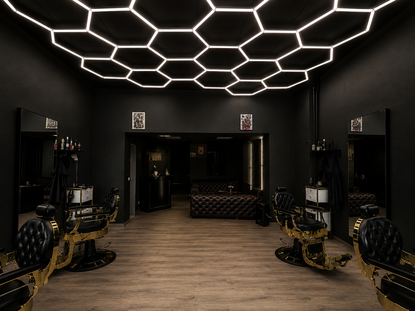 VIP FADES premium barbershop interior